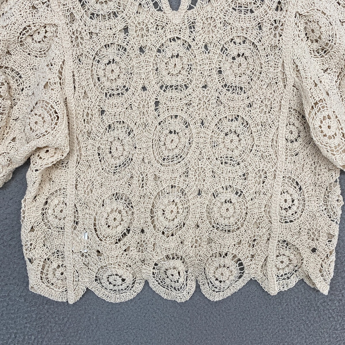 ORGUE Cut gather tops【White】 Vintage Y2K Fairycore White Sheer Beaded Sequin Cropped Top