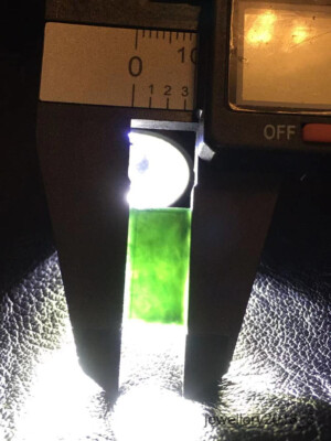 Certified Black Green Burma 100% Natural A jadeite Jade rectangle Ring face 墨翠戒面