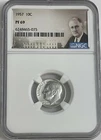 1957 NGC PF69 90% Proof Silver Roosevelt DIME 10c Portrait