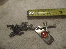 EMT Medic Alert Necklace Anti-Coagulants The Rod of Asclepius w/Signed BSD Cross