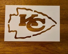 KC Kansas City Chiefs Reusable 10 MIL  Mylar Laser Cut Stencil Variety Of Sizes