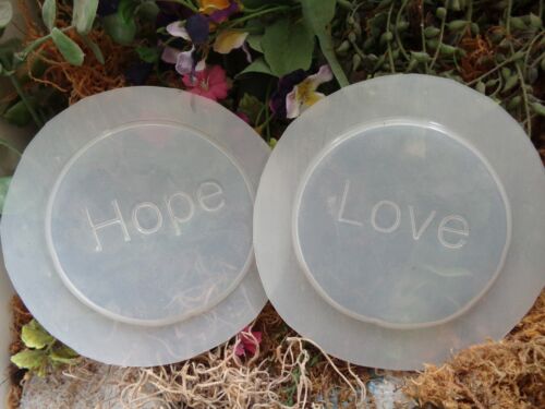Hope love set of 2 poly plastic coaster molds each 4" x 1/4' thick - Picture 1 of 1
