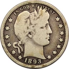 1893-S Barber Quarter 25C, Fine F