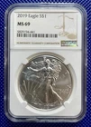 2019 ~ Silver Eagle S$1 ~ NGC MS69 ~ #5829194-441