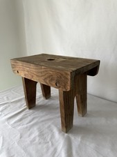 Vintage Rustic Farmhouse Milk Foot Stool Plant Stand Belgian