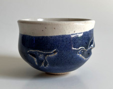 Artist Signed Japanese Style Shino Glaze Yunomi Tea Cup