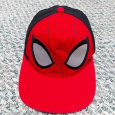 Marvel Spiderman Hat Black  Red Adjustable Berkshire Fashions