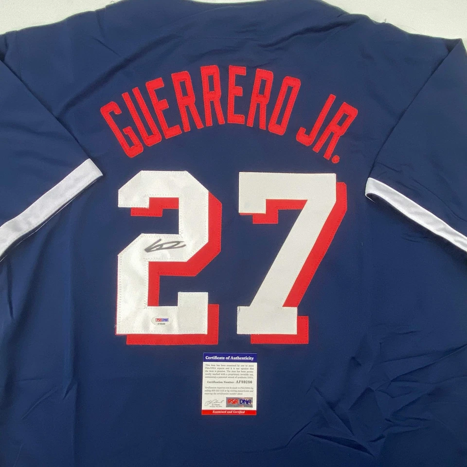 Autographed/Signed Vladimir Vlad Guerrero Jr All-Star Game Blue Jersey PSA COA - Image 2 of 4