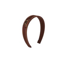 Janie and Jack Bridle Bit Brown W/Gold Headband Size OS Girl's