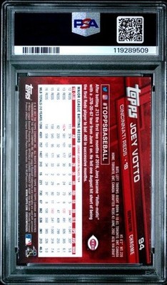 JOEY VOTTO 2017 Topps CHROME REFRACTOR #94 PSA 10 GEM MT | eBay