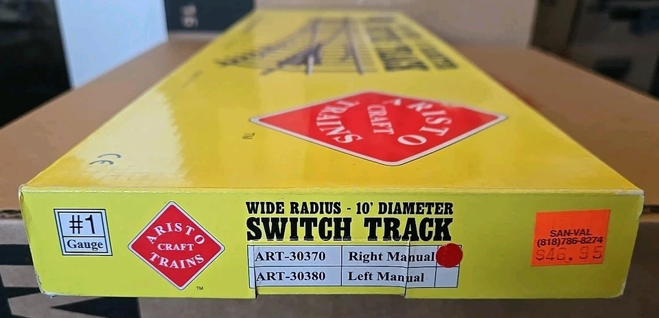 Aristocraft G-Scale ART-30370 Brass Right Hand Manual Switch Track 10' Diameter - Image 3 of 4