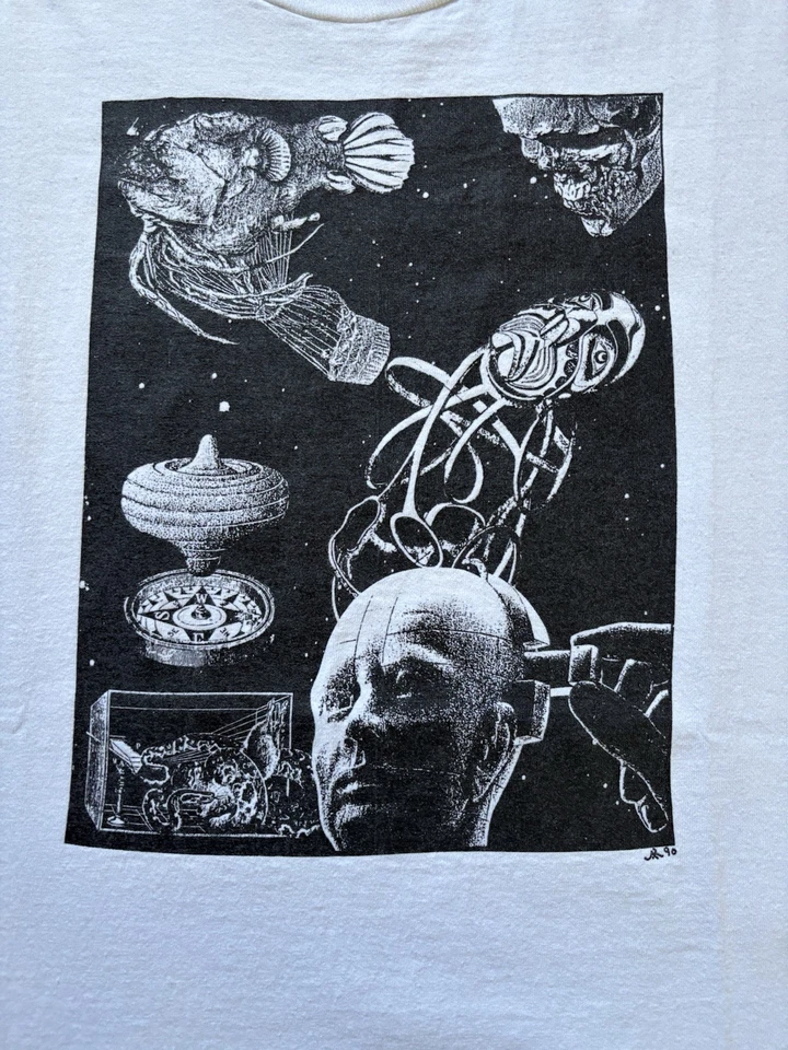 Camiseta de Colección Años 90 Renegade Graphix Camiseta Arte Ciencia Ficción Estilo Escher Puntada Única Foto 2 de 4