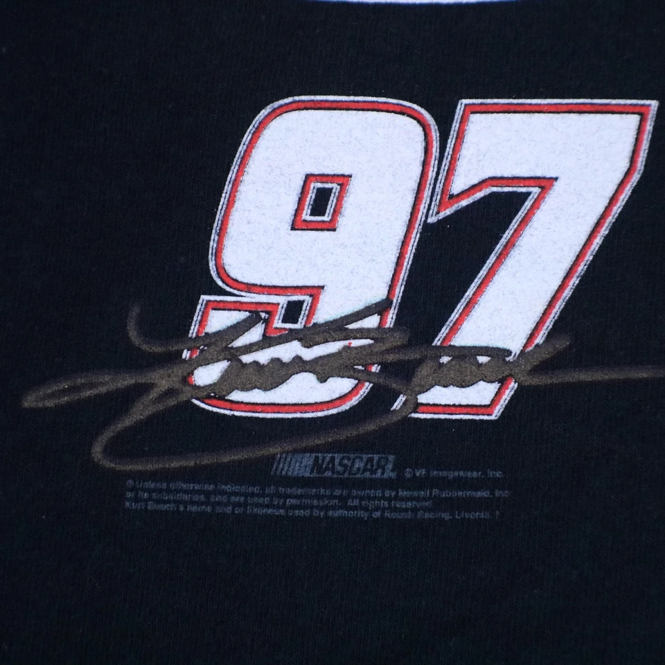 Camisa de carreras Roush vintage para hombre XL NASCAR Nextel Cup 2004 Champion Busch 00s Foto 3 de 4