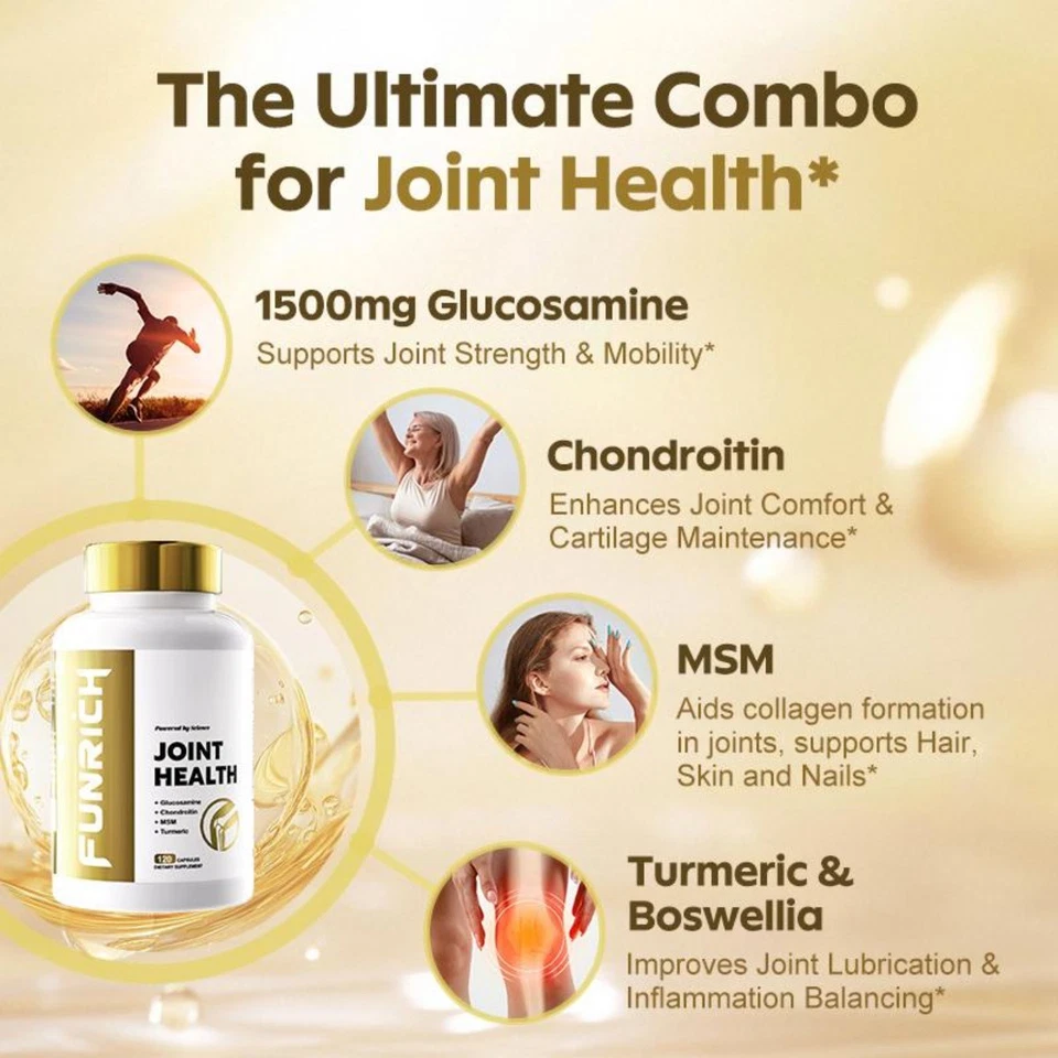 Добавка для здоровья суставов FUNRICH — глюкозамин, хондроитин, МСМ и куркума - Изображение 4 из 4