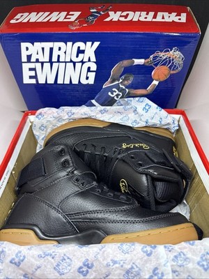 Patrick Ewing Athletics 33 Hi Black Gum Sole 1EW90124-046 Size 5