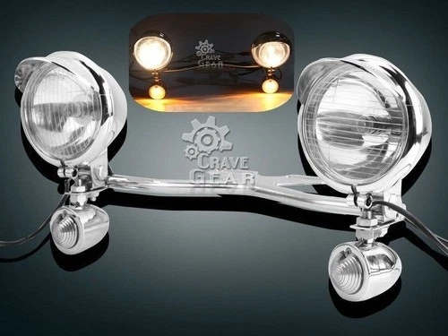 Barra de luces puntuales de señales de paso para Honda VT VF Shadow Spirit Deluxe 600 750 1100 Foto 2 de 4