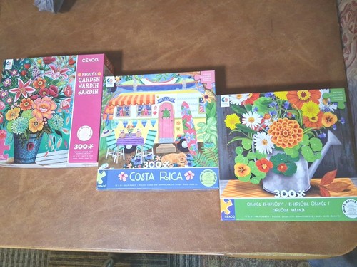 Lot Of 3 jigsaw puzzles ! Challenging For Size. All Puzzels Have ALL pieces.A-28