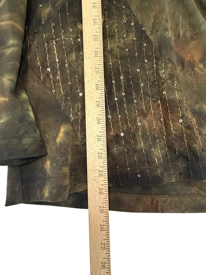 Top Chicos Brillante Mujer Talla 2 Verde Camuflaje Manga Larga Tejido Algodón Modal Foto 4 de 4