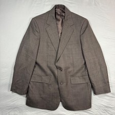 Ermenegildo Zegna High Performance Australian Wool Blazer Brown Glen Plaid 40R