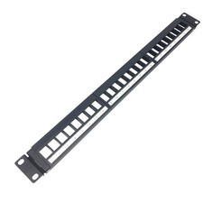 1U Hinged 24 Port Blank Keystone Patch Panel 19 Inch Rackmount Wall Mount