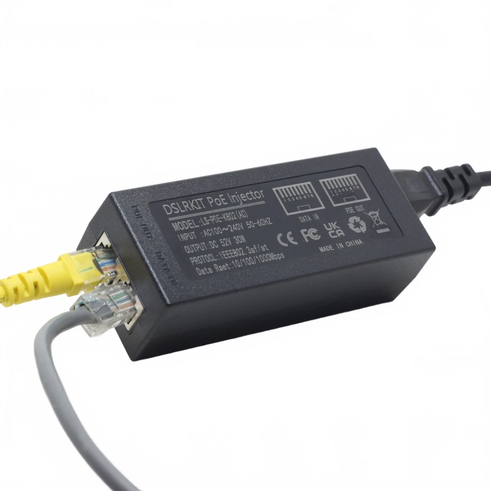 Gigabit PoE+ 802.3AT PoE Injector 52V 30Watt Active Adapter with Auto Detection - Image 2 of 4