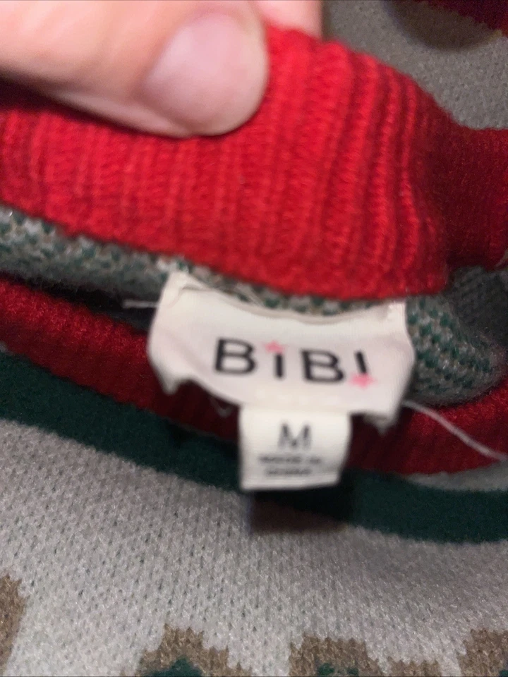 Suéter Merry & Bright BiBi Rayas Verde Rojo Navidad Vacaciones M Foto 3 de 3