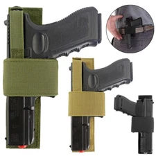 Universal Pistol Holster Adjustable With Hook Loop Botton Snap Closure for Guns