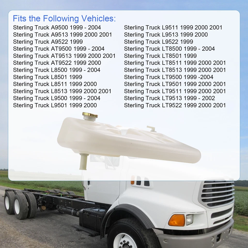 Jarra tanque botella depósito desbordamiento refrigerante radiador se adapta a camión Sterling 99-04 Foto 3 de 4