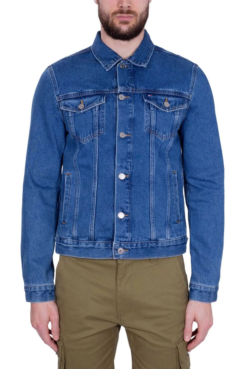 TOMMY HILFIGER Men s sustainable denim trucker jacket eBay