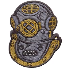 SCUBA DIVING Mark V Navy Helmet PATCH embroidered NEW iron-on MK-5 APPLIQUE gift
