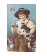 Old Soap Trade Card James Pyles Pearline Boy Dog Crayfish Washing Compound