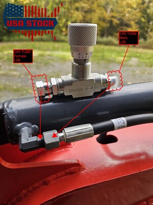 3/8'' L08 -Hydraulic Flow Control Valve - STB-G3/8 - Mini Excavator - AGT - USA