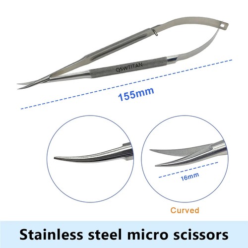 Ophthalmic Micro Surgery Scissors Titanium/stainless Steel Cornea Scissors 1pc - Picture 26 of 36