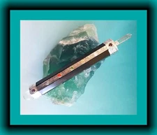 BLACK TOURMALINE WAND, BLACK CHAKRA WAND With QUARTZ POINT, BLACK CRYSTAL WAND