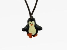 1 Kette Pinguin Holzanhänger Ketten Modeschmuck Holzkette Pinguine Wassertier