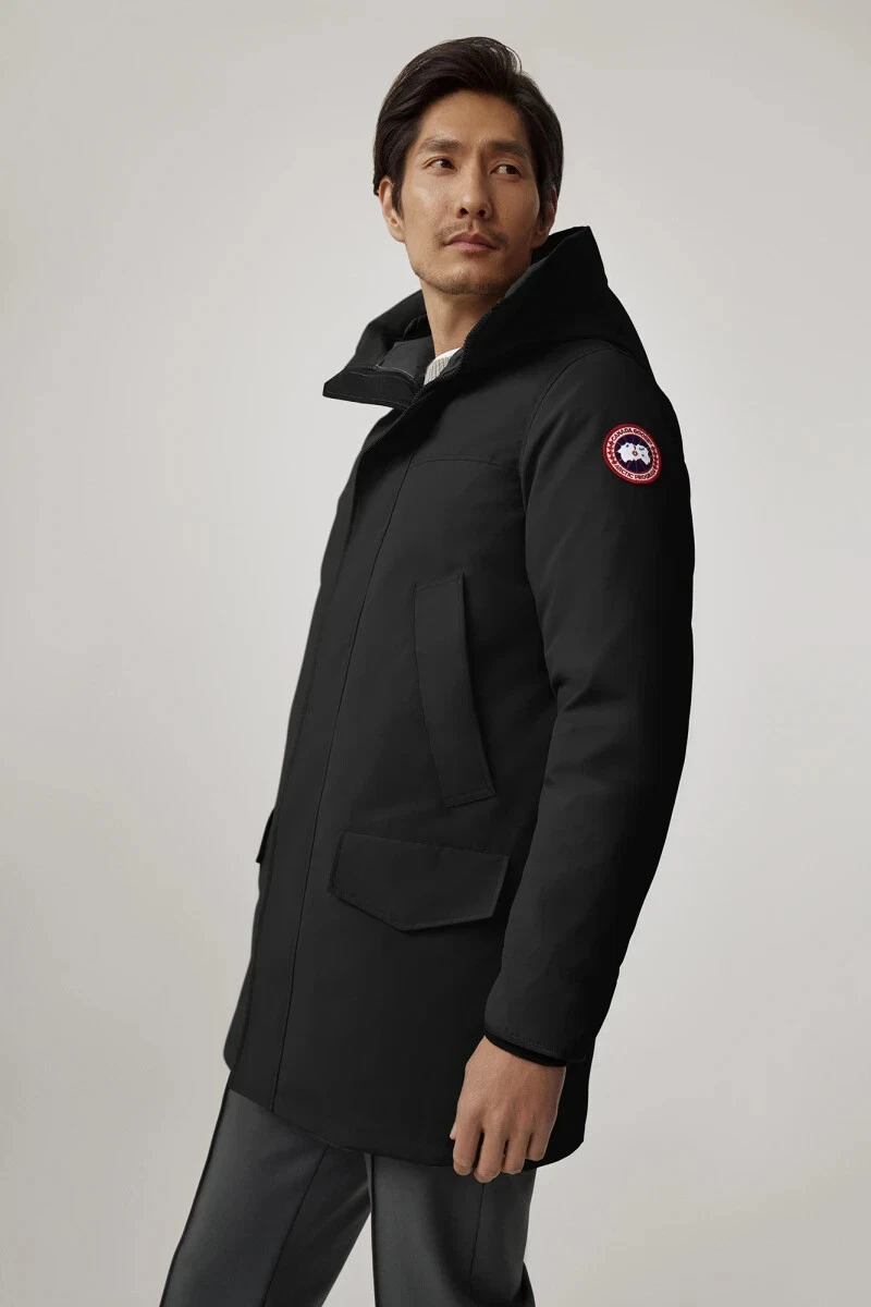 NUOVO Langford Parka da uomo Canada Goose nero taglia S #dc195