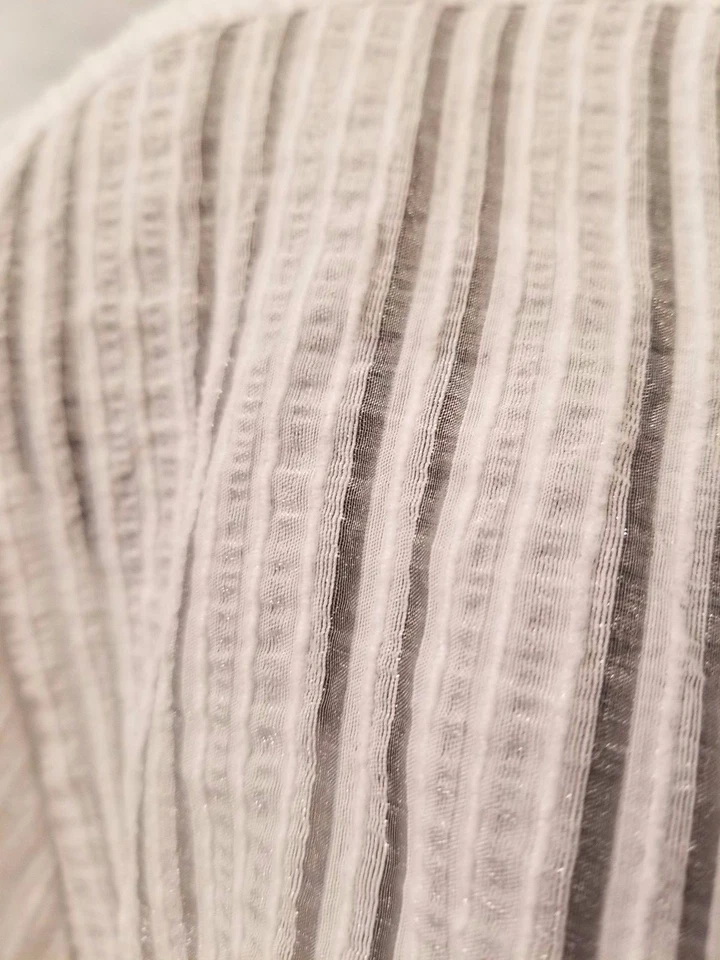 Camisa Top Blusa JH Collectibles Mujer Talla XL X Grande Blanca Plata Foto 3 de 4