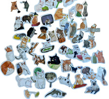 Cat Stickers Lot 50 Scrapbooking Junk Journal Supplies Cute Kawaii
