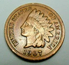 1907 P Indian Head Cent / Penny  CULL   **FREE SHIPPING**