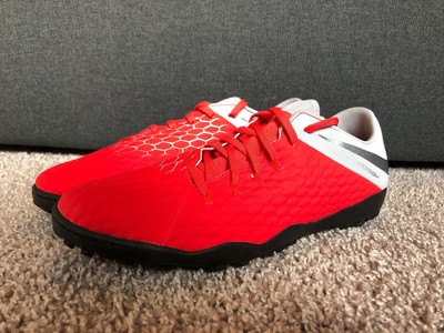Nike Hypervenom 3 Size 11 Mens DF TF Turf Indoor Soccer Futbol Shoes Red Grey | eBay