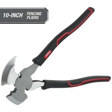 10-inch Demolition and Fencing Pliers with Soft Grip Handles
