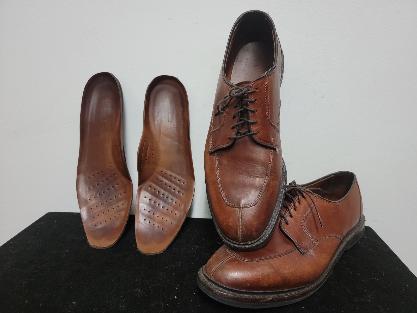 SAOLA Blucher Allen Edmonds Ashton Peperoncino pelle marrone punta divisa Oxford Derby 10 5