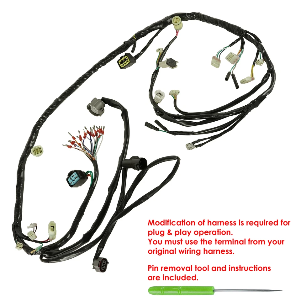 Caltric 32100-HM8-B50 Wiring Harness For Honda RECON 250 TRX250TE 2x4 ES 2007-21 - Image 3 of 4