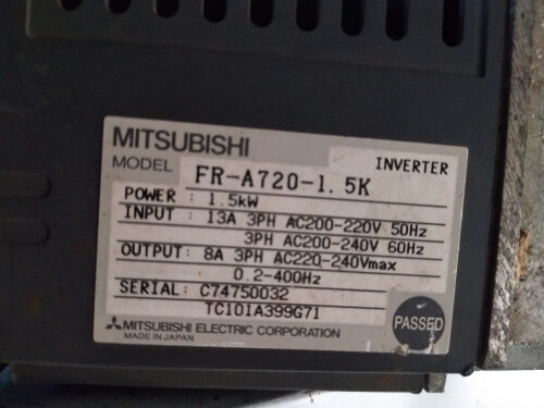 1PC used Mitsubishi FR-A720-1.5K FRA7201.5K Tested Good OK#XR - Picture 3 of 3