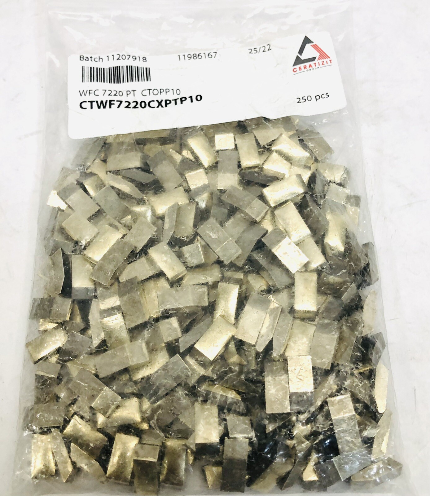 BAG OF 250 CERATIZIN WFC7220 HELICAL TEETH GRADE CTOPP10