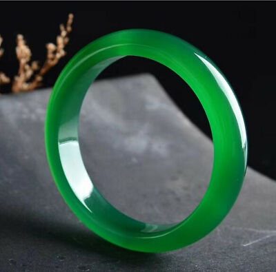Genuine Natural 62mm Green Jade Bangle Bracelet Real Natural A