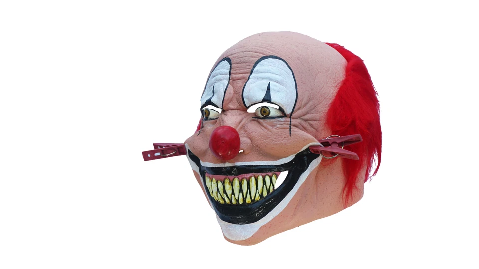 Ghoulish Productions Tweezer Clown Latex Face Mask Horror Halloween Cosplay - Image 4 of 4