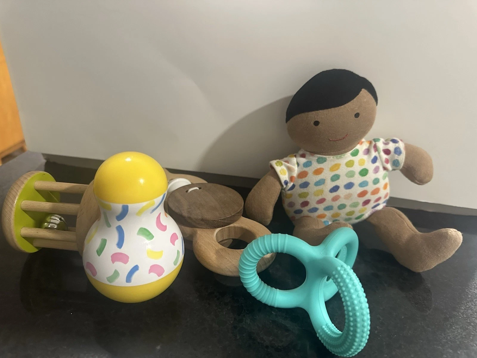 Lovevery Play Gym Stuffed Doll Shaker bell Teether Teething Ring