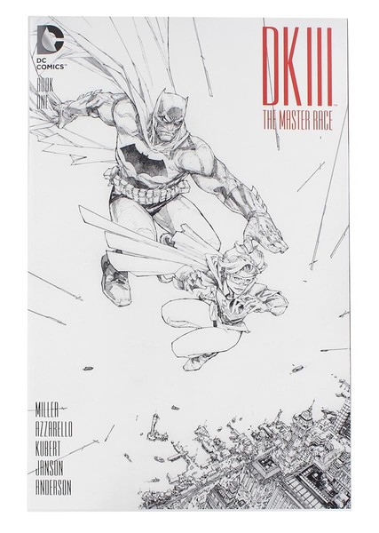Batman Dark Knight III The Master Race #1 Comic Comic Con Box Schwarz-Weiß-image