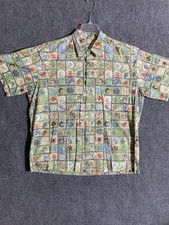 Cooke Street Honolulu Shirt Mens 2XL Green Hawaiian Aloha Short Sleeve Button Up